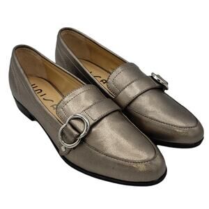 2/20 SALE  Unisa Shasta 2 Pewter Loafer Flats Silver Buckle
